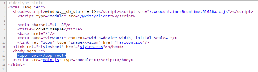 Artikel SSR Beispiel Seitenquelltext Client-Side Rendering